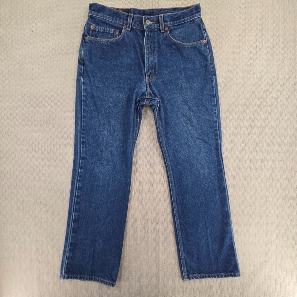 Vintage Levis 517 Jeans Mens 32x30 Dark Blue Slim Fit Bootcut Cowboy 90s Y2K